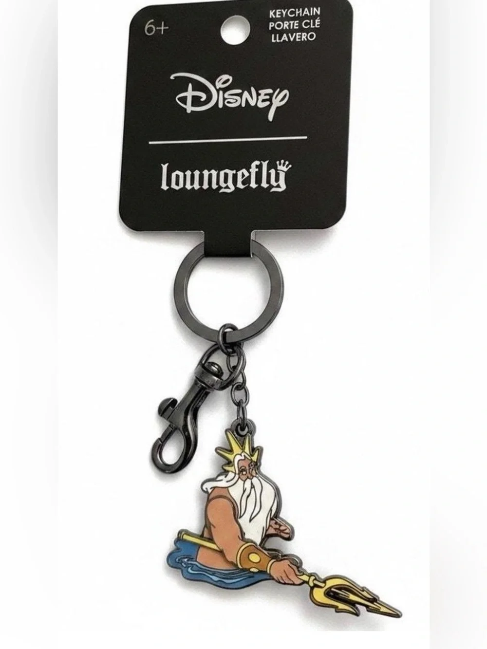NWT Loungefly Disney The Little Mermaid King triton keychain